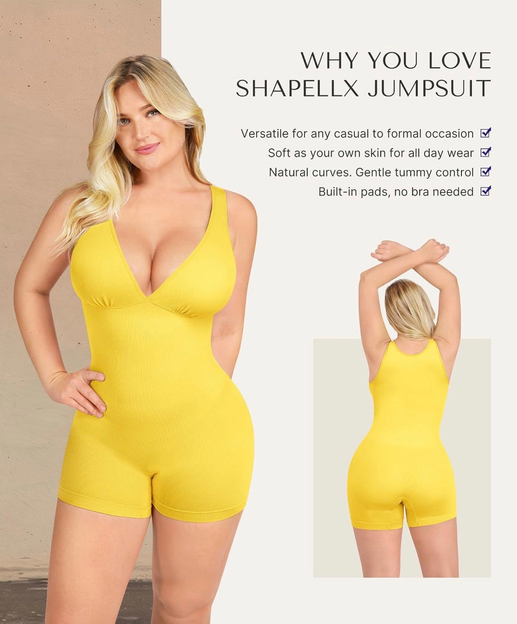 Pretty Mama Tummy Control  Stretch Shorts Jumpsuit Romper